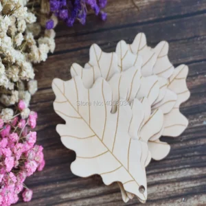 Wooden Oak Leaves Craft Shapes