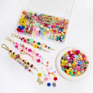 304PCS Beads Keychain Making Kit