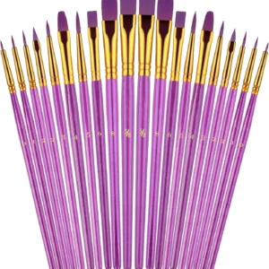 20 - oil, watercolor, or acrylic paint brushes