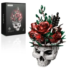 SupreOwls Skull Flowers Building Blocks