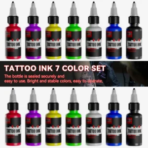DM 15ml 7Colors Tattoo Ink Body Art Pigment